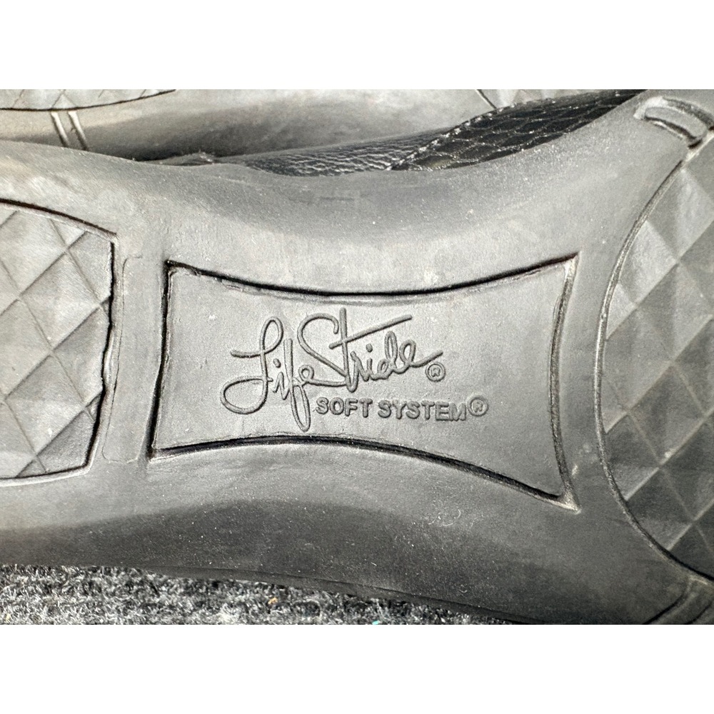 LifeStride Deja Vu Black Ballet Flats Womens 6M Soft System Comfort Shoes - Picture 7 of 10